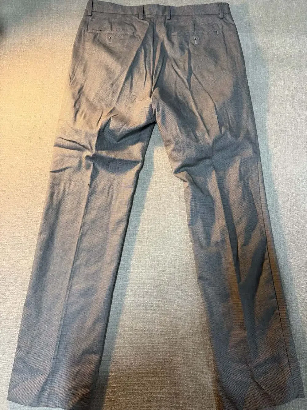 Banana Republic No-Iron Tailored Slim Fit Dress Pants Gray 35x34